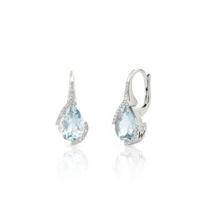Arracades d'Aiguamarines amb Diamants