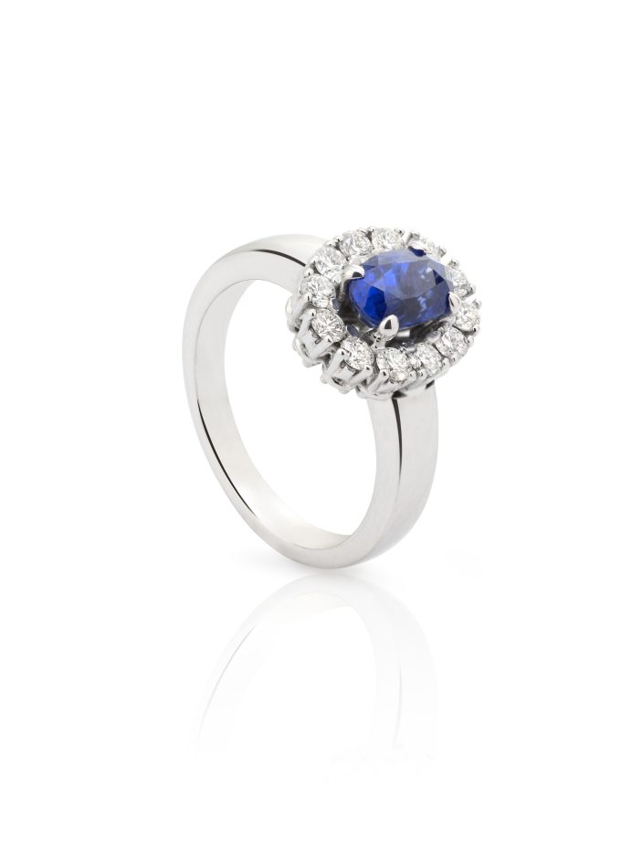 Anillo con Zafiro y Diamantes WESSELTON W colors