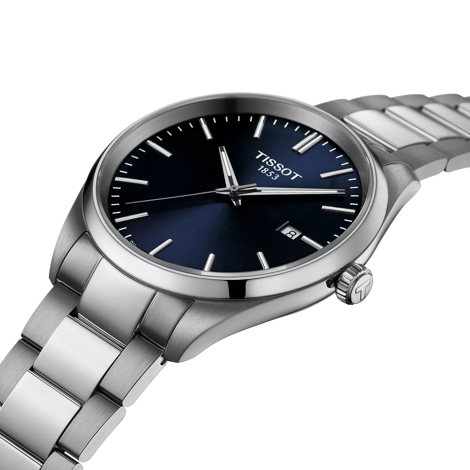 Montre Tissot PR 100 34 mm avec cadran bleu marine – Image 3