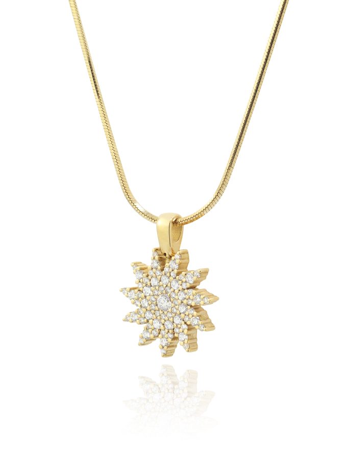 Colgante de sol con diamantes en oro amarillo GEA WESSELTON