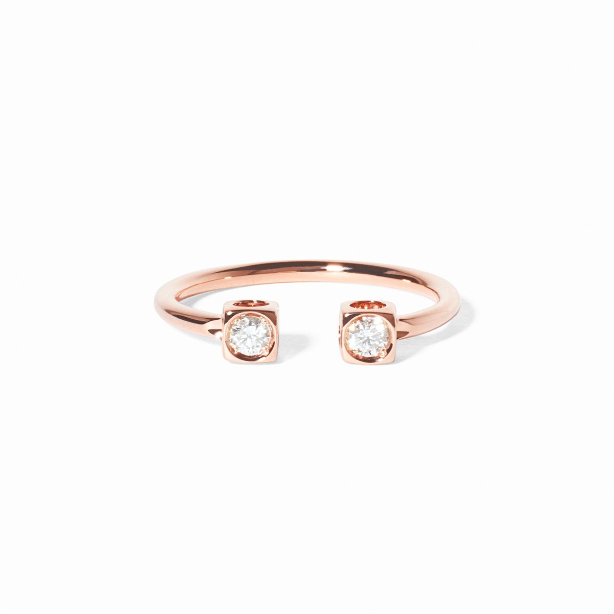 Anillo Dinh Van Le Cube Diamant Oro Rosa - Imagen 3