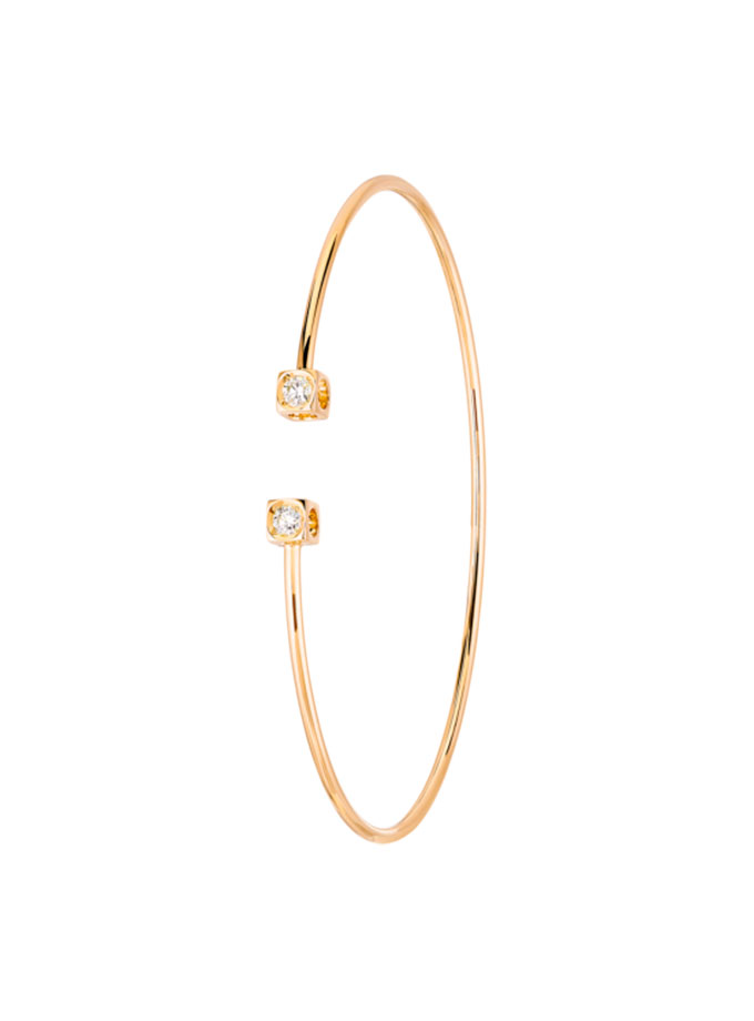 PULSERA DINH VAN ORO AMARILLO LE CUBE DIAMANT PEQUEÑA