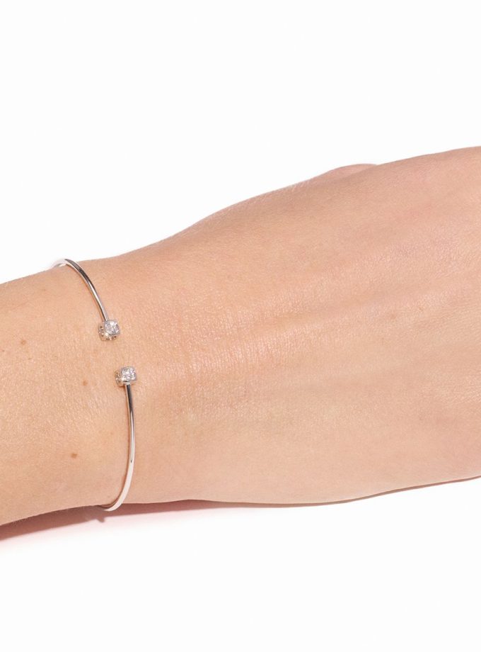 Pulsera Dinh Van Le Cube Diamant modelo pequeño oro blanco y diamantes