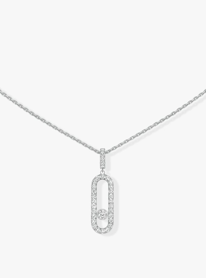COLLAR ORO BLANCO DIAMANTE- MOVE UNO GM PAVÉ