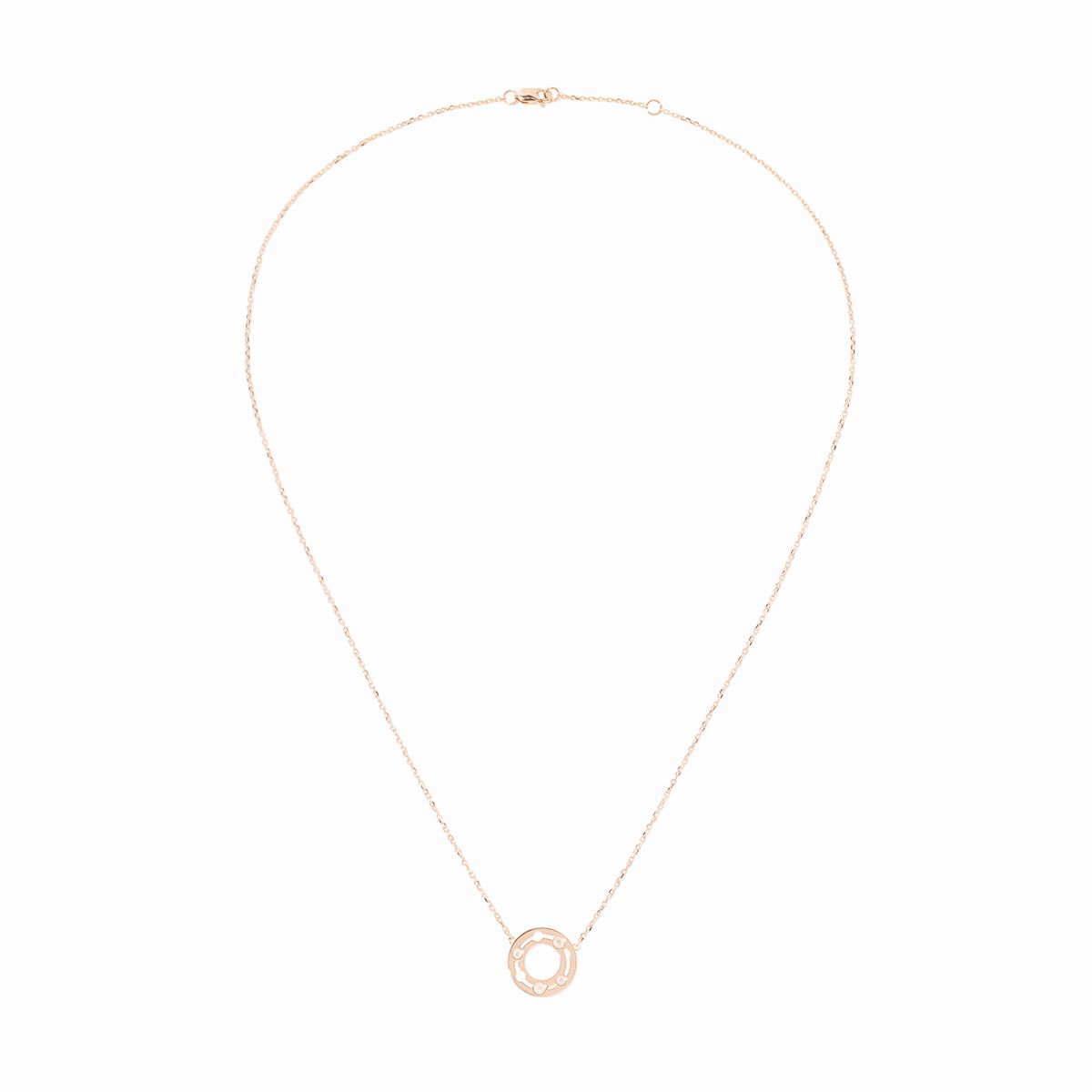 Collar Pulse Dinh Van en oro rosa y diamantes - Imagen 3
