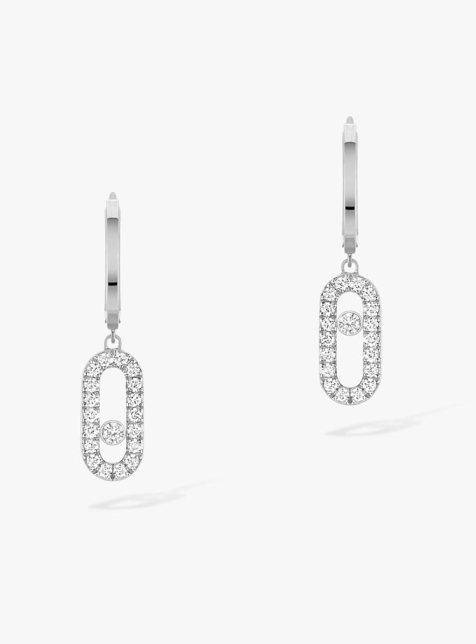 PENDIENTES ARO MOVE UNO - ORO BLANCO