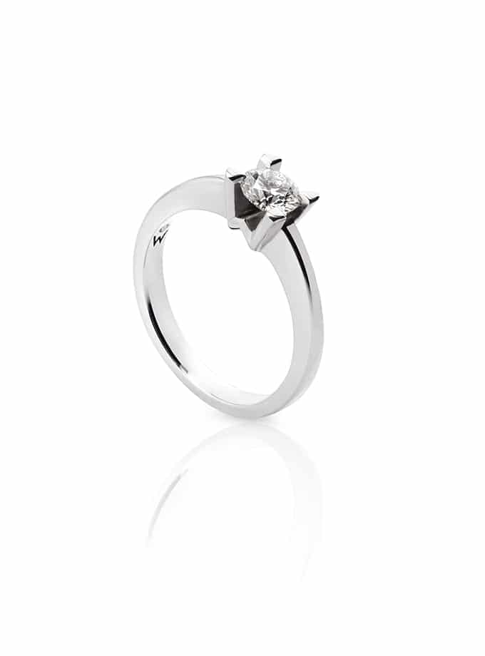 ANILLO SOLITARIO WESSELTON COLECCIÓN W ORO BLANCO Y DIAMANTE-001