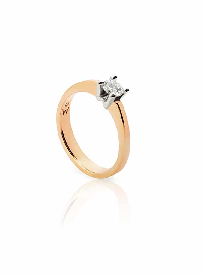 ANILLO ATELIER DE WESSELTON COLECCIÓN ESENCIA EN ORO BLANCO Y ROSA CON DIAMANTES-001