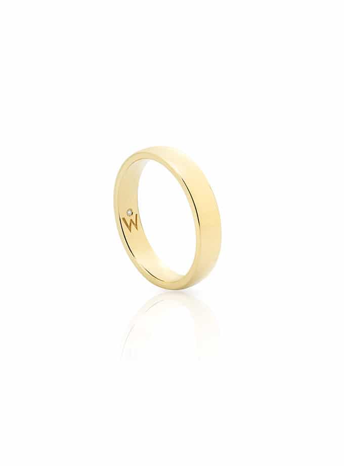 Alianza de Wesselton en Oro Amarillo