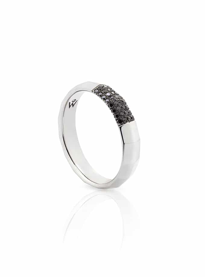 Anillo Diamantes Negros y Oro Blanco WESSELTON W Diamonds