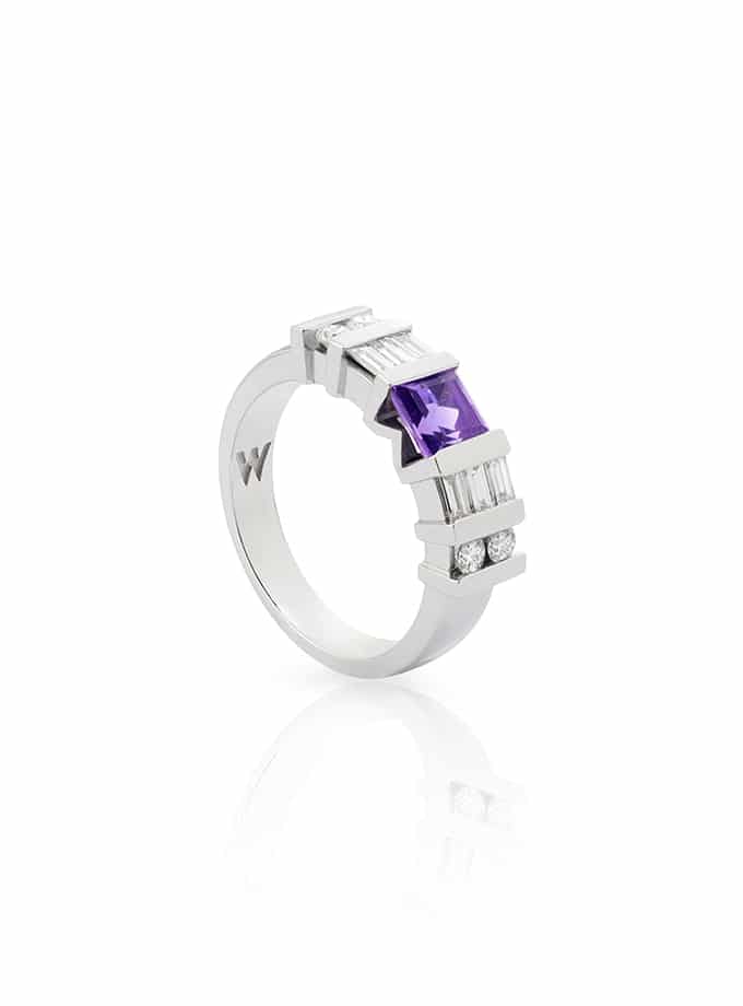 Anillo Diamantes y Amatista WESSELTON W Colors