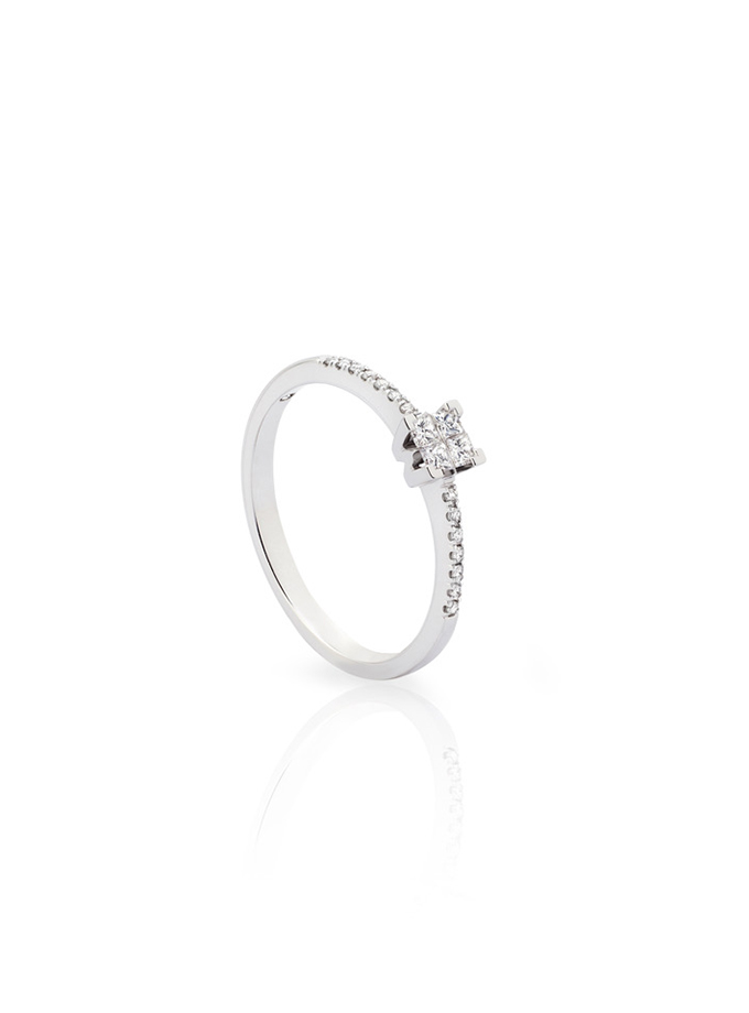 ANILLO ATELIER DE WESSELTON COLECCIÓN ESENCIA EN ORO BLANCO CON DIAMANTES-001