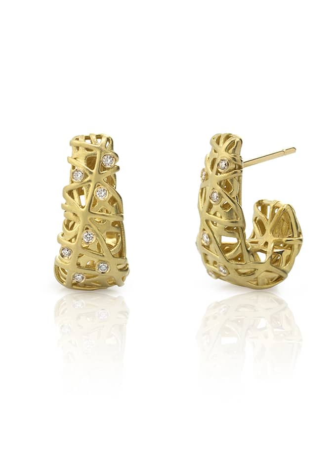 PENDIENTES - ATELIERW GEA ORO AMARILLO DIAMANTES