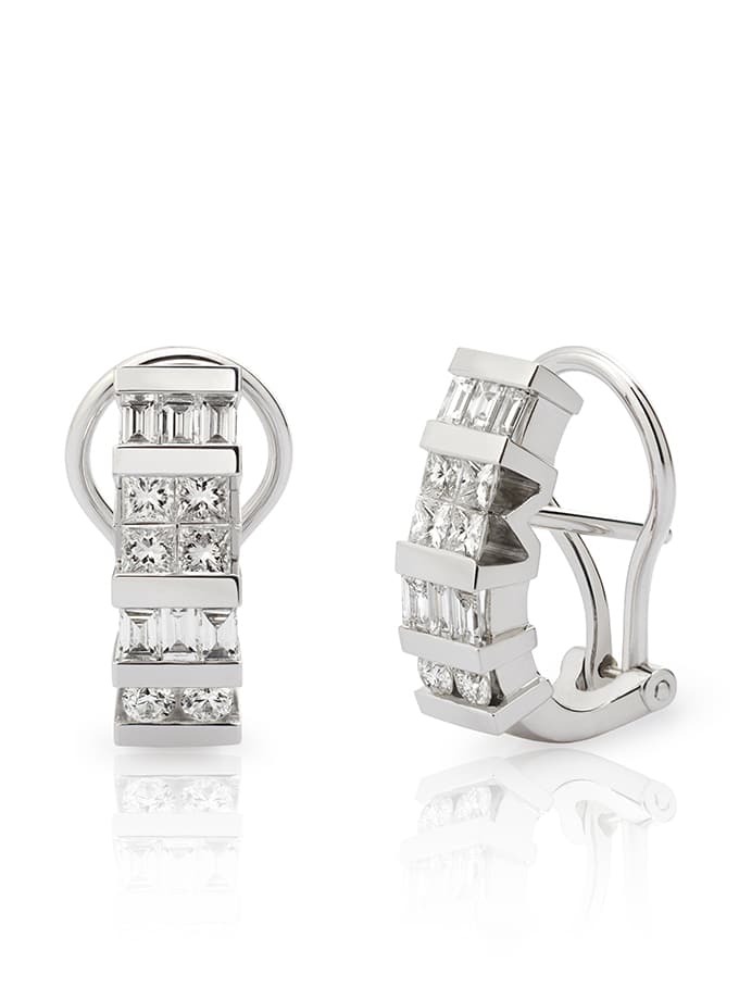 PENDIENTES ATELIER DE WESSELTON COLECCIÓN ESENCIA EN ORO BLANCO Y DIAMANTE-001