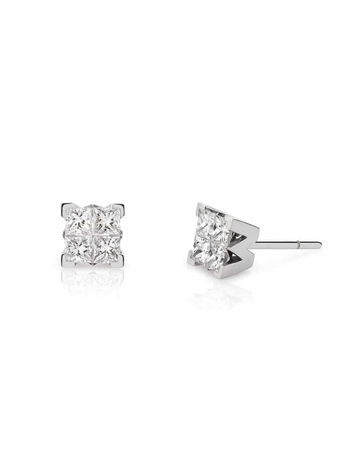 PENDIENTES ATELIER DE WESSELTON COLECCIÓN ESENCIA EN ORO BLANCO Y DIAMANTE-001