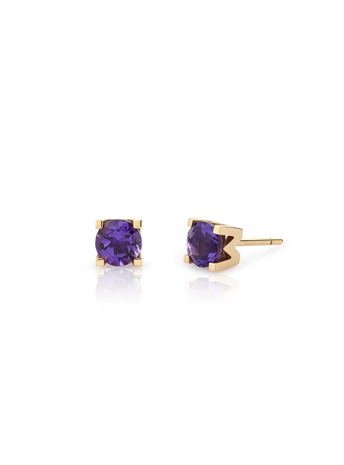 Pendientes oro rosa y amatistas WESSELTON W Colors