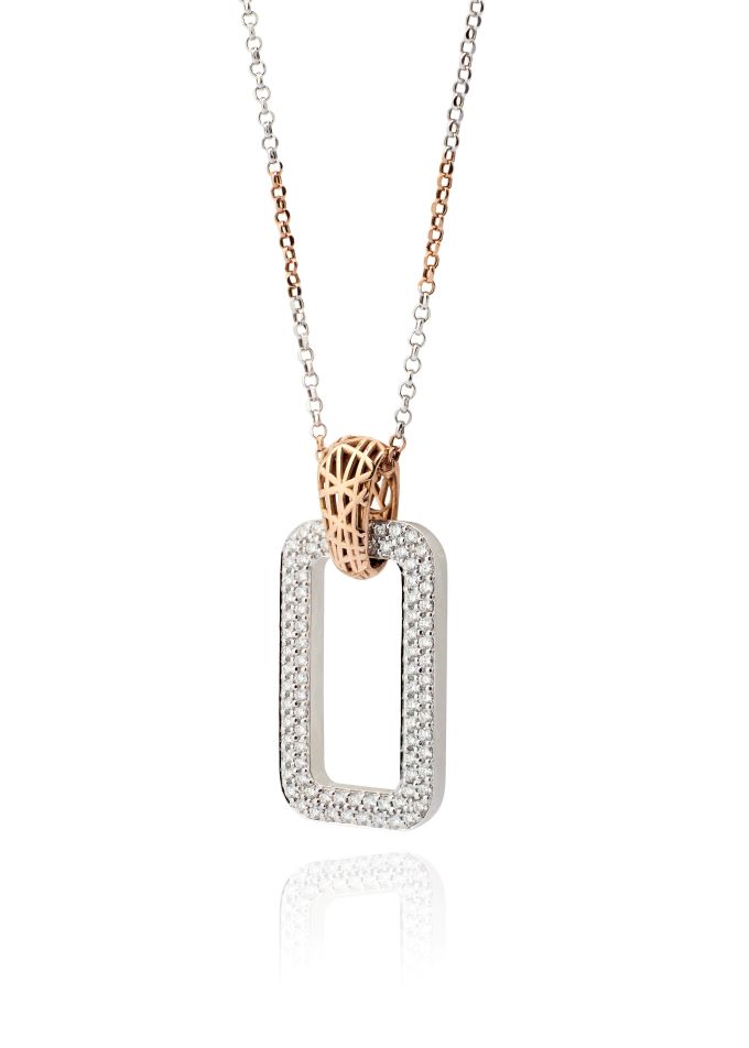 PENJOLL ATELIER DE WESSELTON COL·LECCIÓ GEA OR BLANC I ROSA AMB DIAMANTS-001
