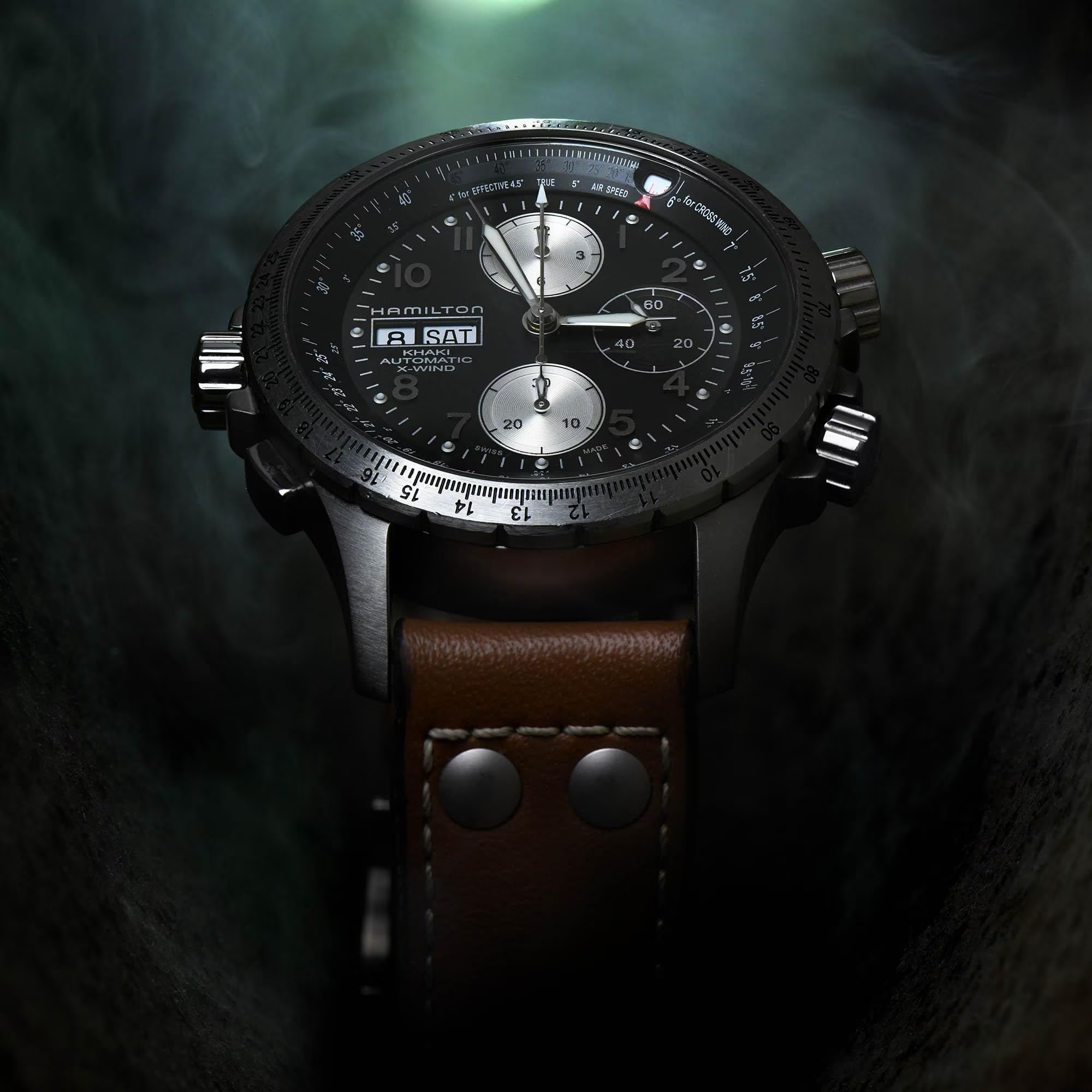 MONTRE HAMILTON KHAKI AVIATION X-WIND AUTO CHRONO – Image 4