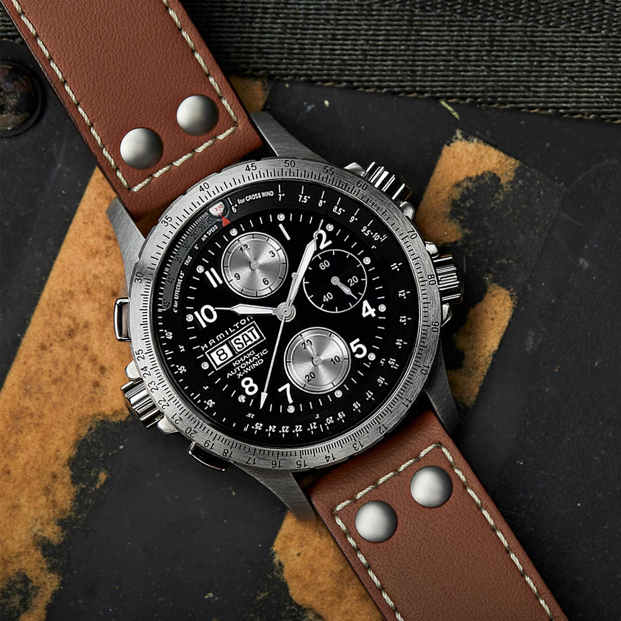 MONTRE HAMILTON KHAKI AVIATION X-WIND AUTO CHRONO – Image 9