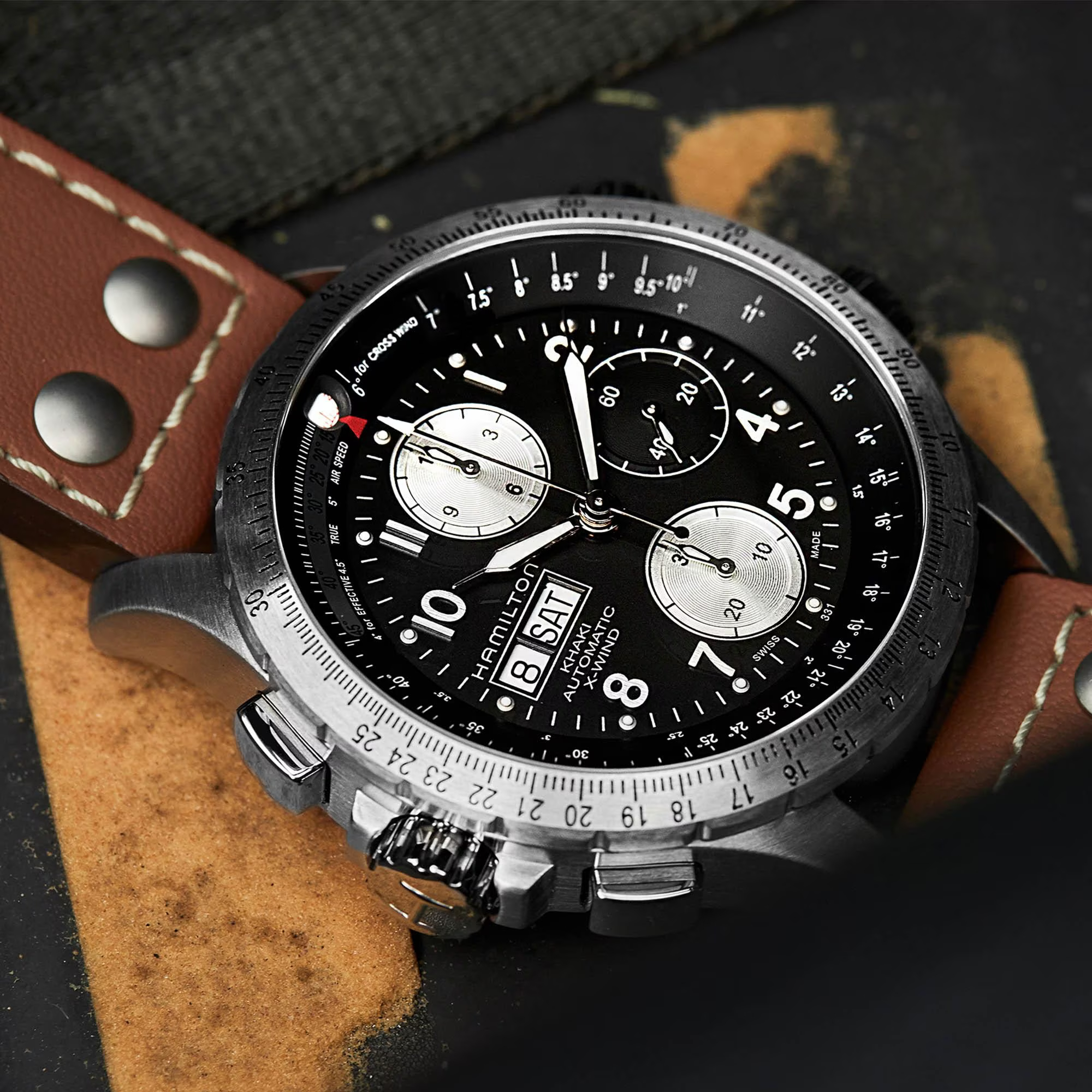 MONTRE HAMILTON KHAKI AVIATION X-WIND AUTO CHRONO – Image 10