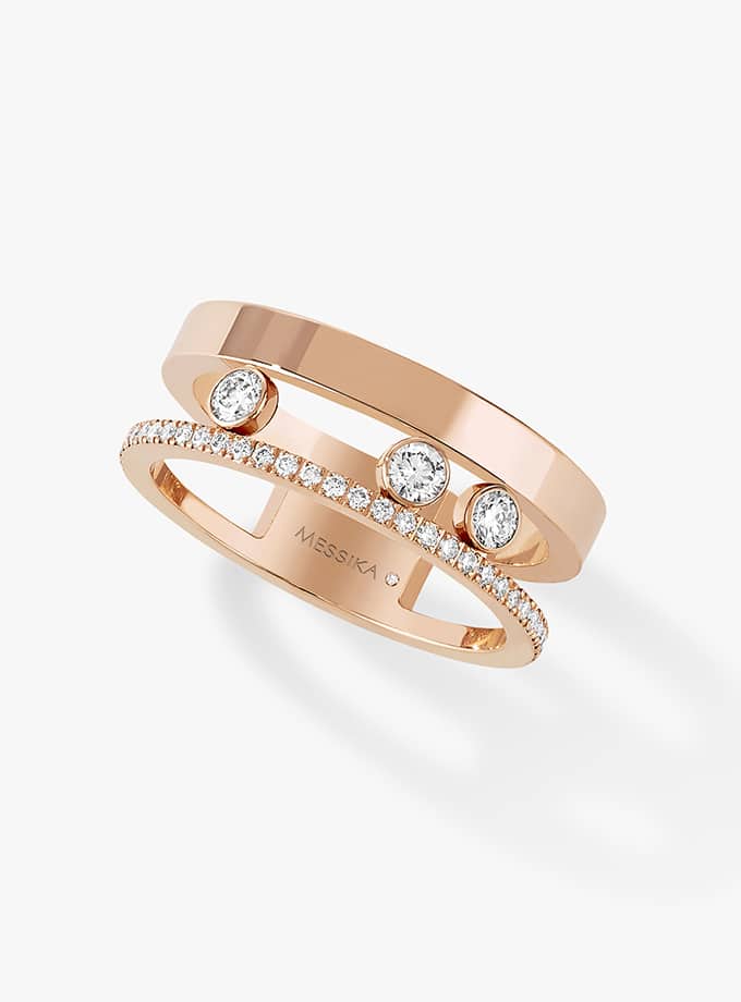 BAGUE MESSIKA - MOVE ROMANE - OR ROSE-001