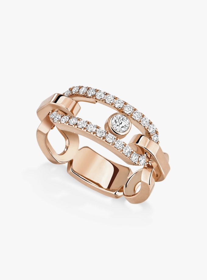 Anillo Messika Move Link oro rosa diamante