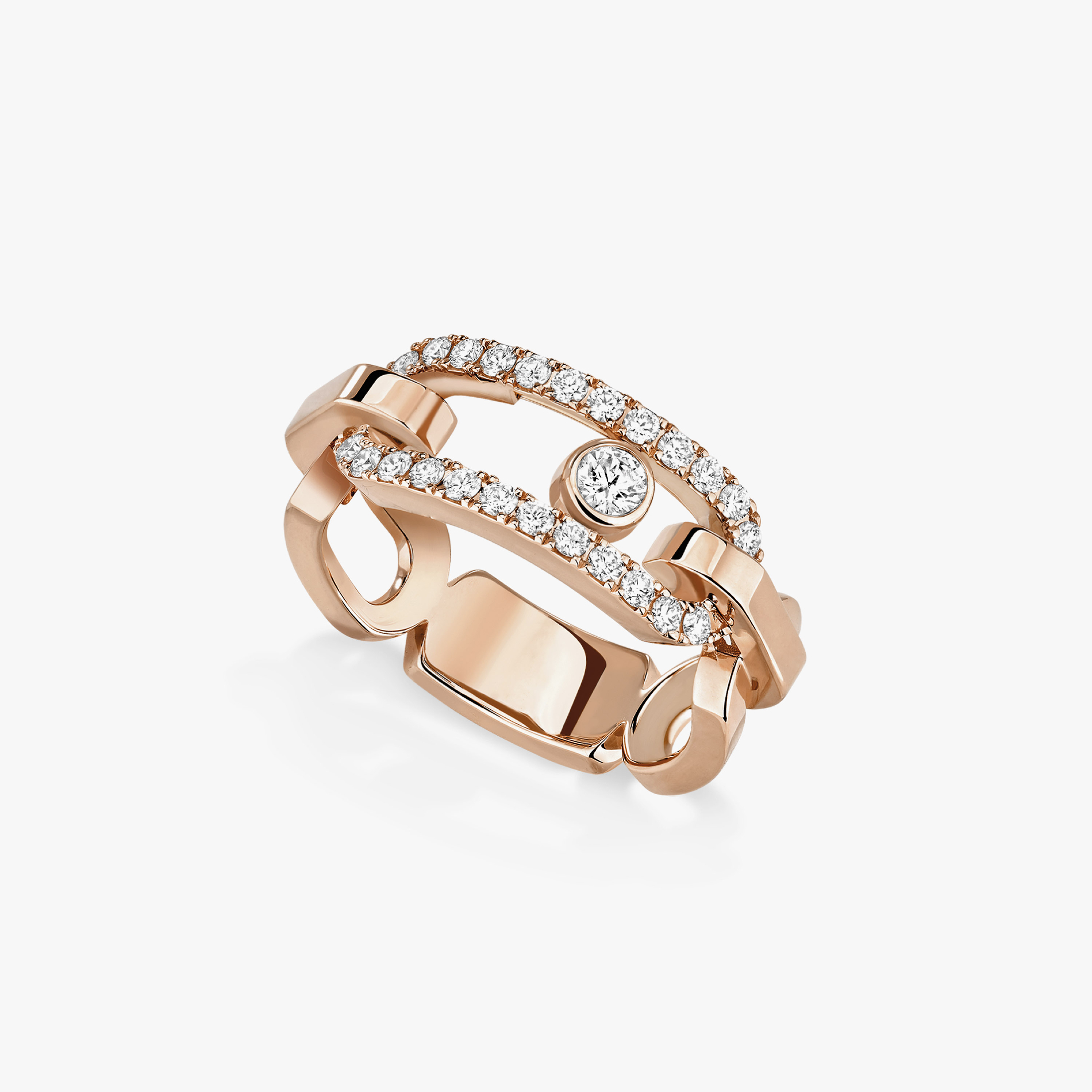 Anillo Messika Move Link oro rosa diamante